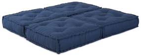 vidaXL Set de 2 poufuri modulare din material indigo