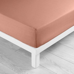 Cearceaf somon din bumbac cu elastic 180x200 cm Lina – douceur d'intérieur