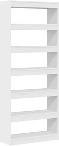 vidaXL Dulap pentru cărți cu raft Alb 80 x 30 x 198 cm Lemn compozit