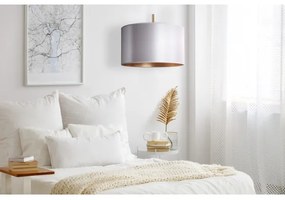 Duolla - Lustră pe cablu CANNES 1xE27/15W/230V d. 45 cm argintie/cupru