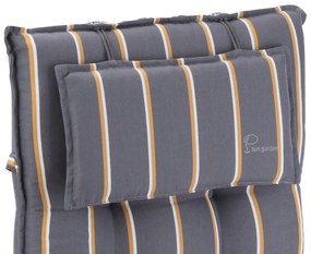 Sylt, pernă tapițată, pernă pentru scaun, spătar mai înat, poliester, 50 × 120 × 9 cm, 6 × covoraș