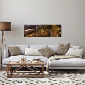 Tablou cu munții din Scoția (cu ceas) (90x30 cm)