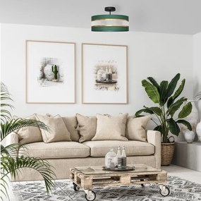 Lustră pe tijă HELEN 3xE27/15W/230V verde/auriu