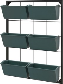 Outsunny Jardiniera de perete pe 3 nivele cu 6 ghivece pentru interior si exterior, Jardiniera cu montare pe perete