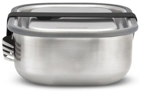 Cutie pentru alimente Black+Blum BAM-SS-L018, 1 L, Dreptunghiulara, Sigura pentru cuptor,Fara BPA, Otel inoxidabil, Gri