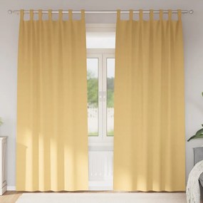 vidaXL Perdele cu perdele 2 pcs Bej 245 x 140 cm Poliester