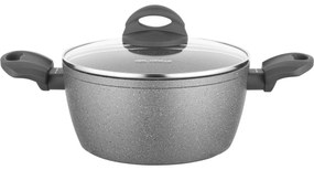 Oală cu capac Florina pentru inducție și gazLava Stone MG, 16 cm, 1,2 l, diam. 16 cm