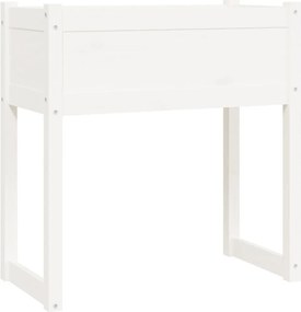 vidaXL Jardinieră, alb, 78x40x81 cm, lemn masiv de pin