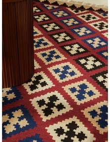 Covor roșu reversibil, țesut manual din lână 120x170 cm Kamal Rami – Nouristan