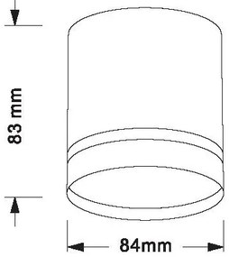 Spot aplicat tavan SPLIT alb