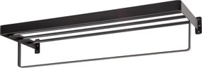 Cuier de perete pentru prosoape HANDY 60x22 cm, negru