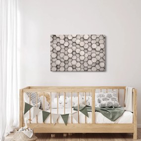 Tablou - Hexagoane design beton (90x60 cm)