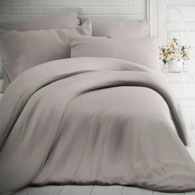 Lenjerie de pat din bumbac Kvalitex gri deschis, 220 x 200 cm, 2 buc. 70 x 90 cm, 220 x 200 cm, 2 buc. 70 x 90 cm