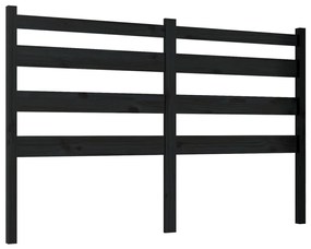818439 vidaXL Tăblie de pat, negru, 186x4x100 cm, lemn masiv de pin