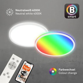 Briloner 7494016-LED RGBW plafonieră SMART dimabilă LED/22W/230V 4000K +telecomandă Wi‑Fi Tuya