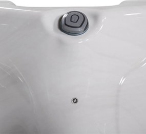 Minipiscina Malaga Life Deluxe alb lucios, Wellis, sistem stereo myMusic, 6 locuri, 218   218 cm