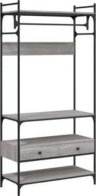 vidaXL Șifonier cu sertare, gri sonoma, 89x39x184,5 cm, lemn compozit