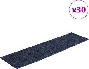 vidaXL Covorașe autoadezive pentru scări, 30 buc., 76x20 cm, gri, albastru, dreptunghiulare