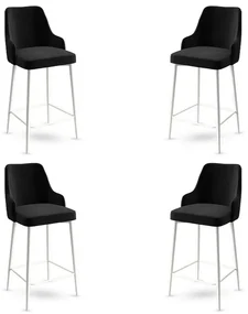 Set de scaune de bar Enox Black and White, 4 buc.