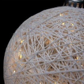 Set de 2 globuri decorate 40 LED, alb cald