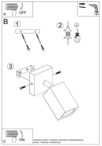 Spot de perete KEKE 1xGU10/40W/230V stejar Sollux SL.1035