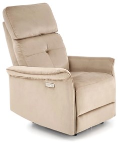 Fotoliu recliner Semir velvet bej H108 cm