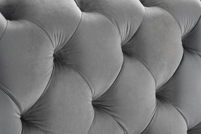 Pat elegant tapitat cu catifea gri MODERN BAROCK 160x200cm A-46161 VC