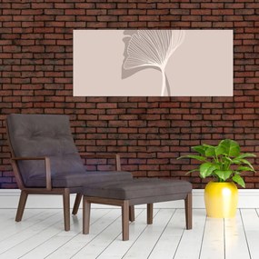 Tablou - Frunze bej N⁰4 (120x50 cm)