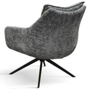Fotoliu Magnum, structura metalica, din tesatura - NEGRU