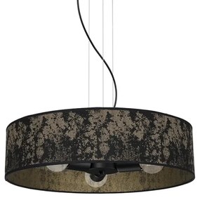 Lustră pe cablu SATINO 3xE27/60W/230V neagră/aurie