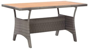 vidaXL Masă de grădină, gri, 120x70x66 cm, lemn masiv de acacia