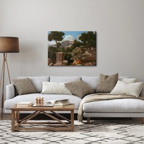 Tablou - Nicolas Poussin, Landscape with Saint John on Patmos, reproducere (70x50 cm)