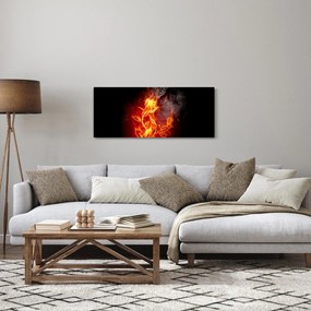 Tablou - Trandafiri în foc (120x50 cm)