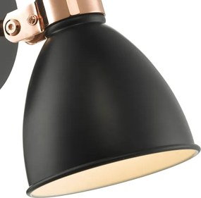 Där Lighting FRE0722 - Aplică de perete tip spot FREDERICK 1xE14/40W/230V neagră