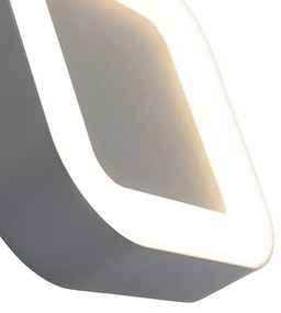 Lampă de perete și plafon gri pătrat IP54 - Ariel