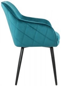 Scaun tapitat Freja turquoise