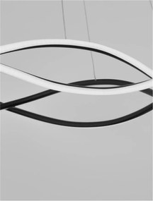 Lustra LED suspendata design modern JINAL Black 88cm