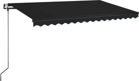 vidaXL Copertină automată cu senzor vânt & LED, antracit, 400x350 cm