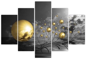 Tabloul bilelor în ocru (150x105 cm)