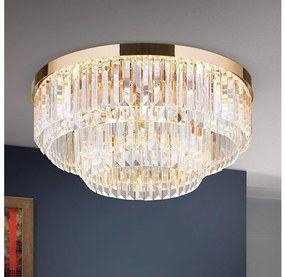 Plafonieră LED de cristal dimabilă Orion PRISM LED/80W/230V d. 55 cm 24K auriu