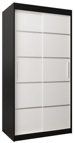 Dulap de haine 120 cm Verika 1 120 (negru + alb). 1063692