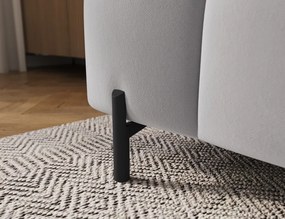 Taburet Tapitat cu Picioare Ferivo, 140x70x40cm, gri plush – Royal 18