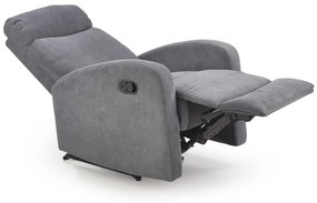 Fotoliu recliner Oslo 1S stofa gri inchis H100 cm