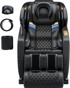 Fotoliu de masaj SULPICIUS, AI voce, Incalzire, Bluetooth, Display, Ecran tactil, Controler rapid cotiera, Zero Gravity, 2 Boxe, Moduri Automate, Suport Picioare extensibil, Piele PU Premium