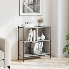 vidaXL Bibliotecă, gri sonoma, 72x28x77,5 cm, lemn prelucrat