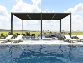 Pergolă bioclimatică din aluminiu cu lamele 7.8 x 3 M