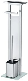 WENKO 23364100 - Perie WC DEBAR 21 x 70,5 cm inox/satinat/alb