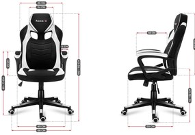 Fotoliu gaming Fusion 2.5 (negru + alb). 1087467