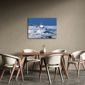 Tablou - Avion în nori (70x50 cm)