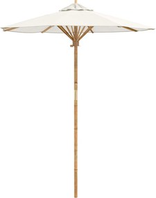 vidaXL Parasol de Grădină Alb crem Ø 270 x 260 cm Bambus